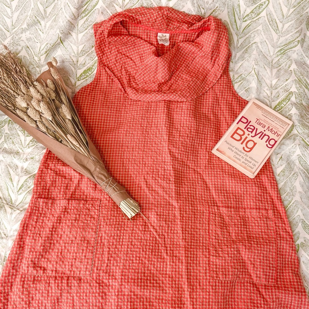 Vintage Peach Patterned Sundress One Size Fits All